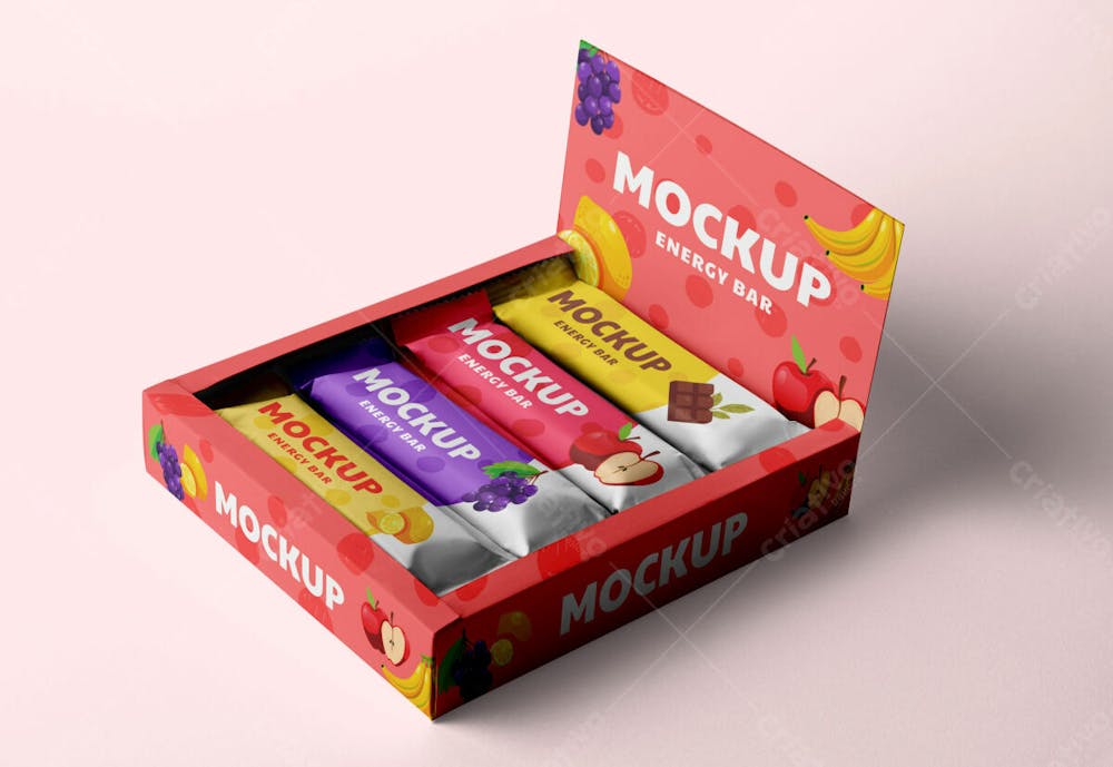 Energy Bars Arrangement Mockup