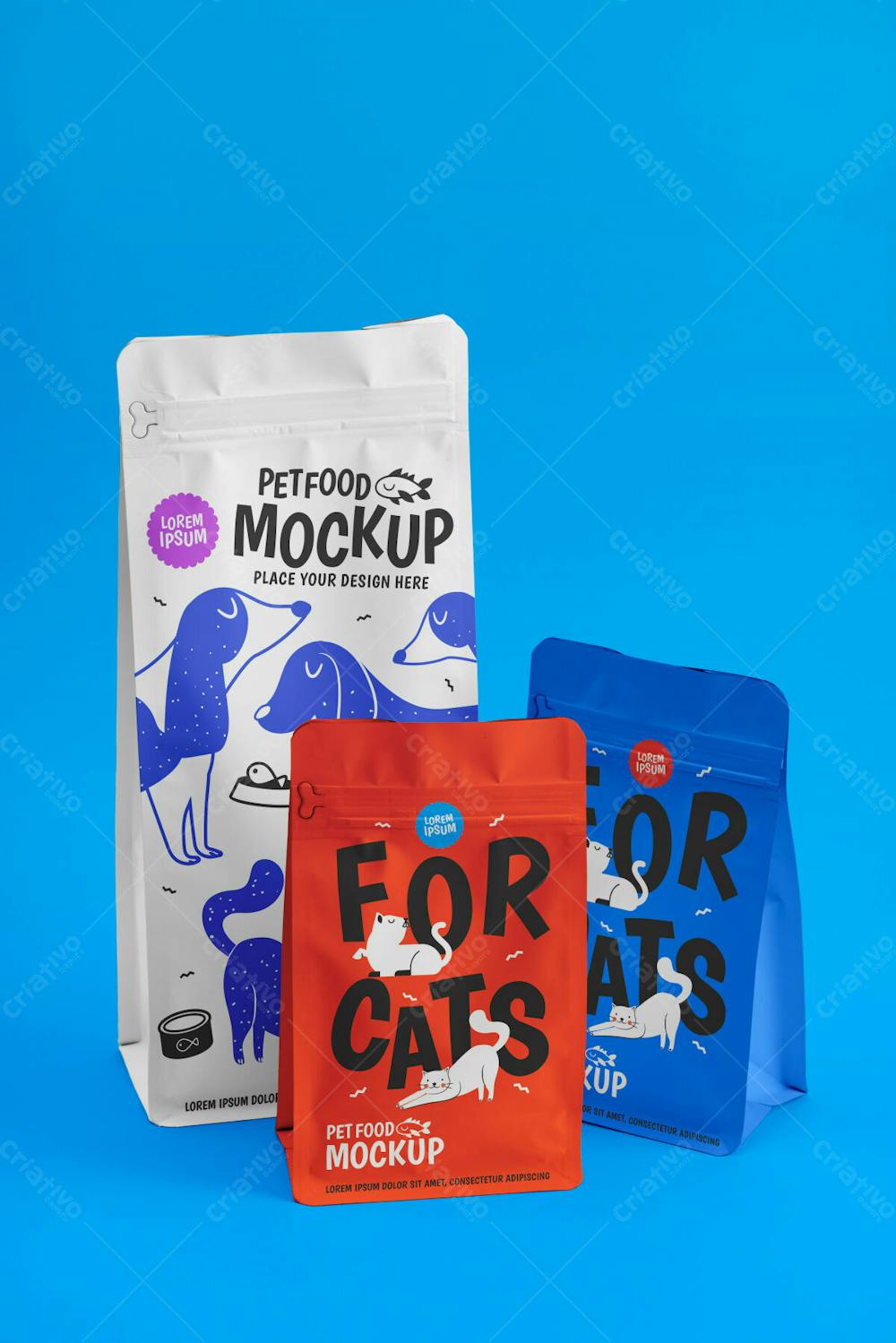 Food Bag Mock Up Design Pets