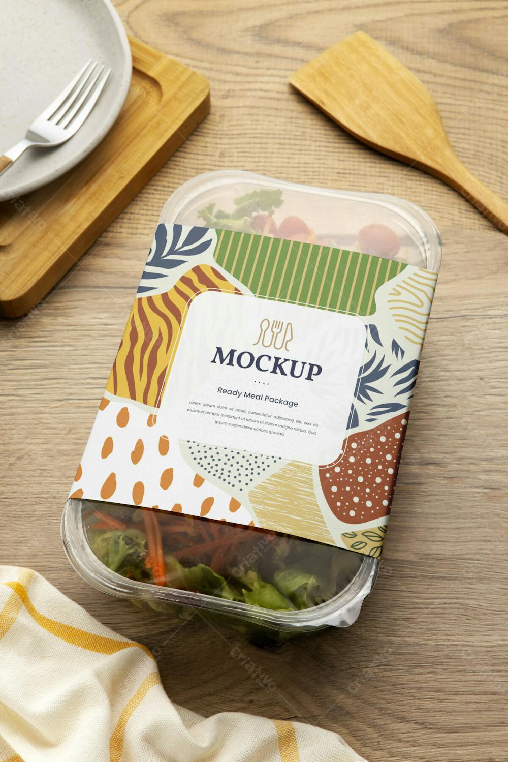 Plastic Packaging Mock Up Ready Meal Food Go