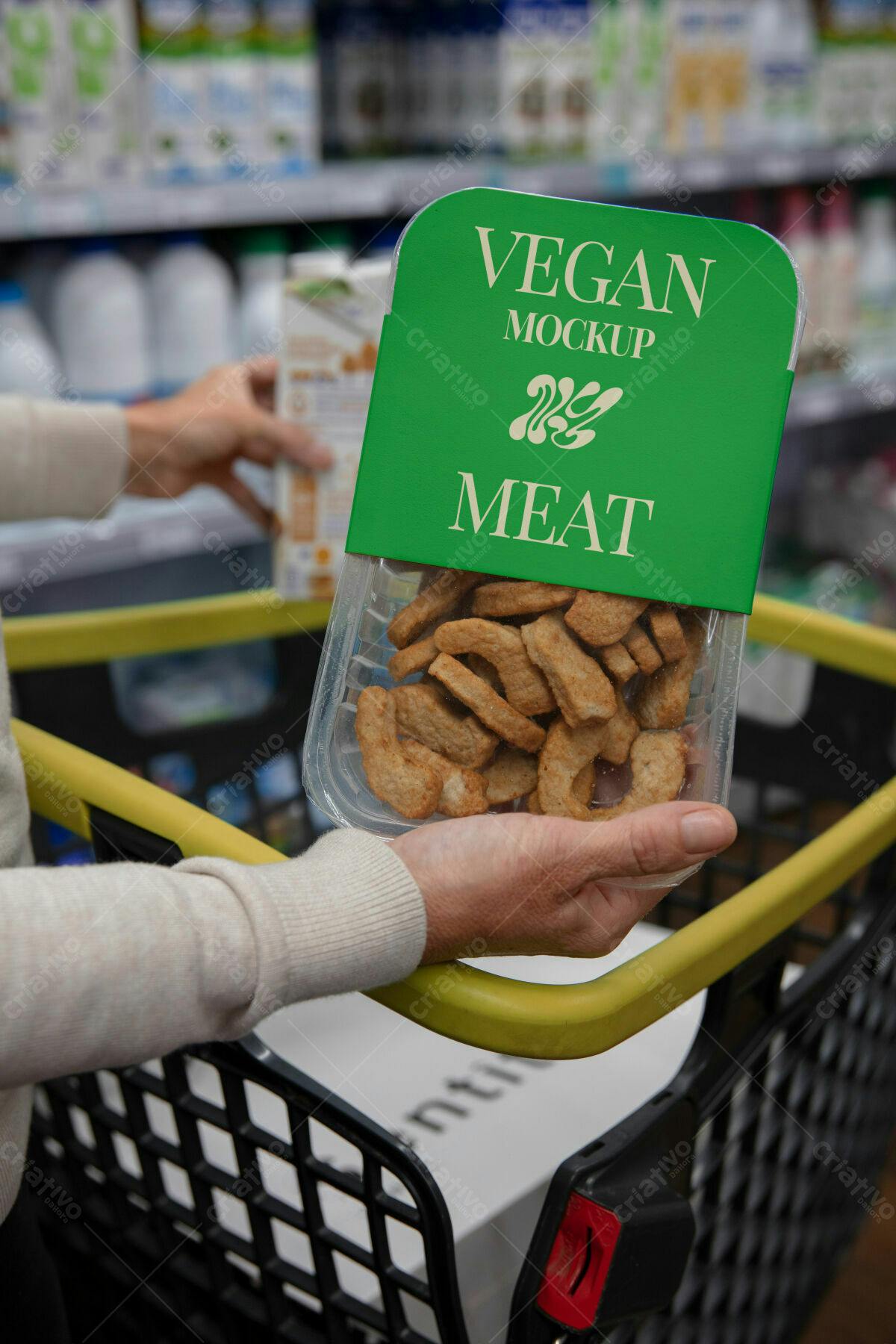 Embalagem para Carne Vegana PSD Editável