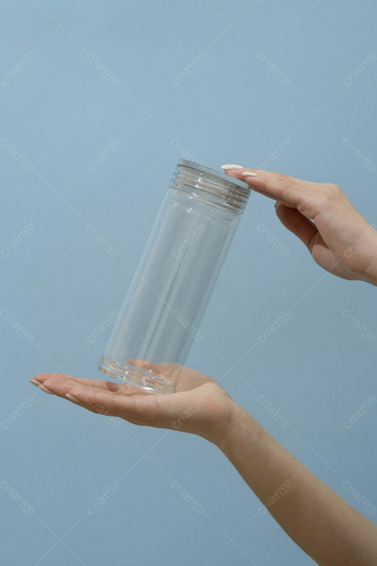 Mockup Copo Transparente PSD Editável