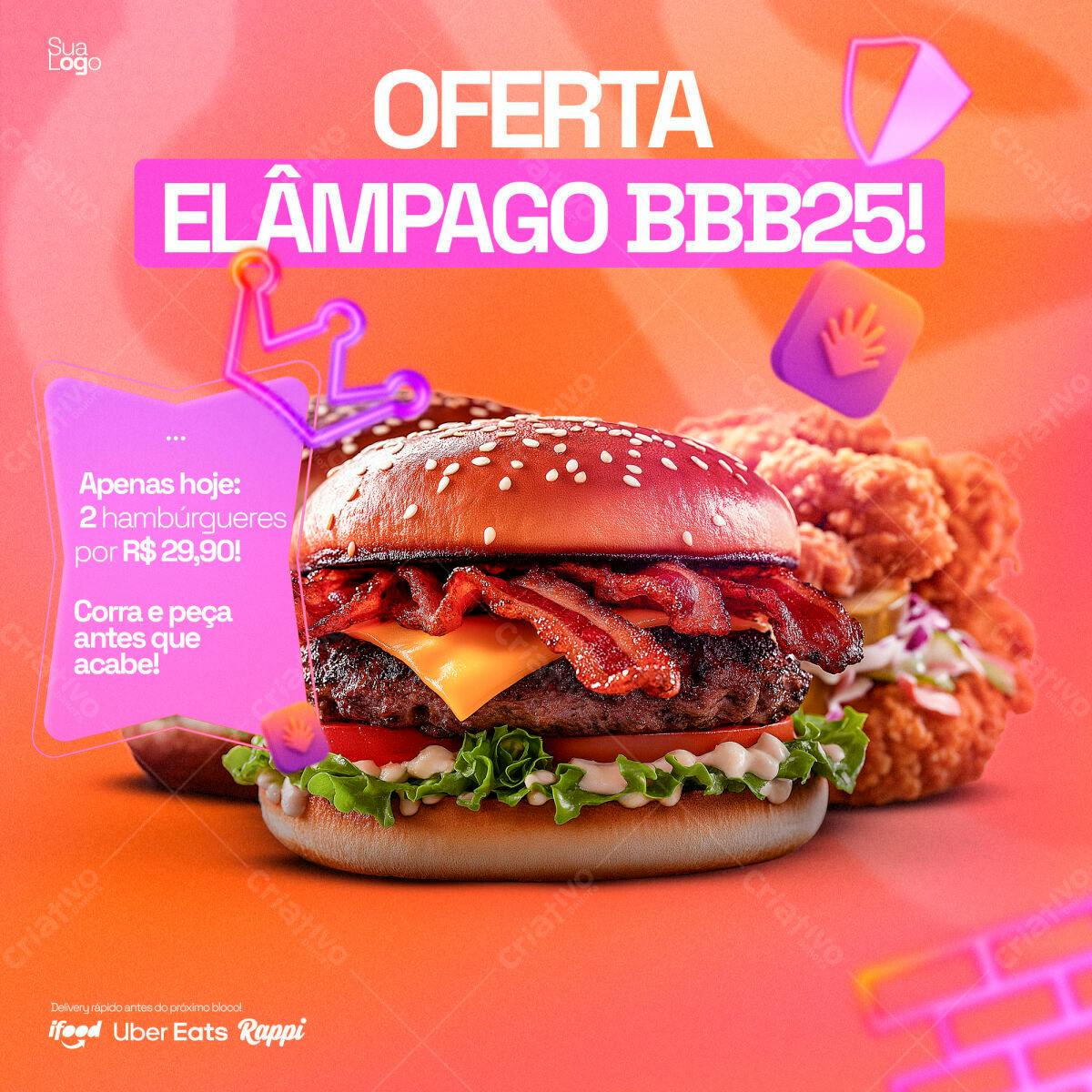 Flyer Oferta Relâmpago BBB25 PSD Editável