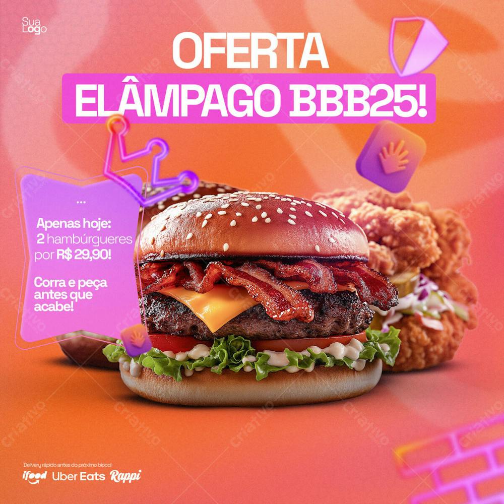 Coleção Big Brother Burgers Social Media Psd Editavel 6