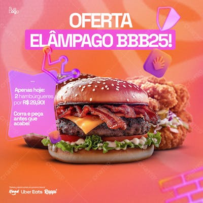 Coleção Big Brother Burgers Social Media Psd Editavel 6