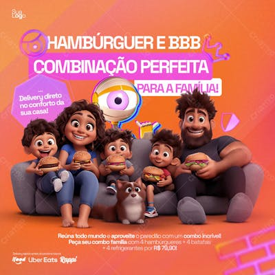 Coleção Big Brother Burgers Social Media Psd Editavel 7