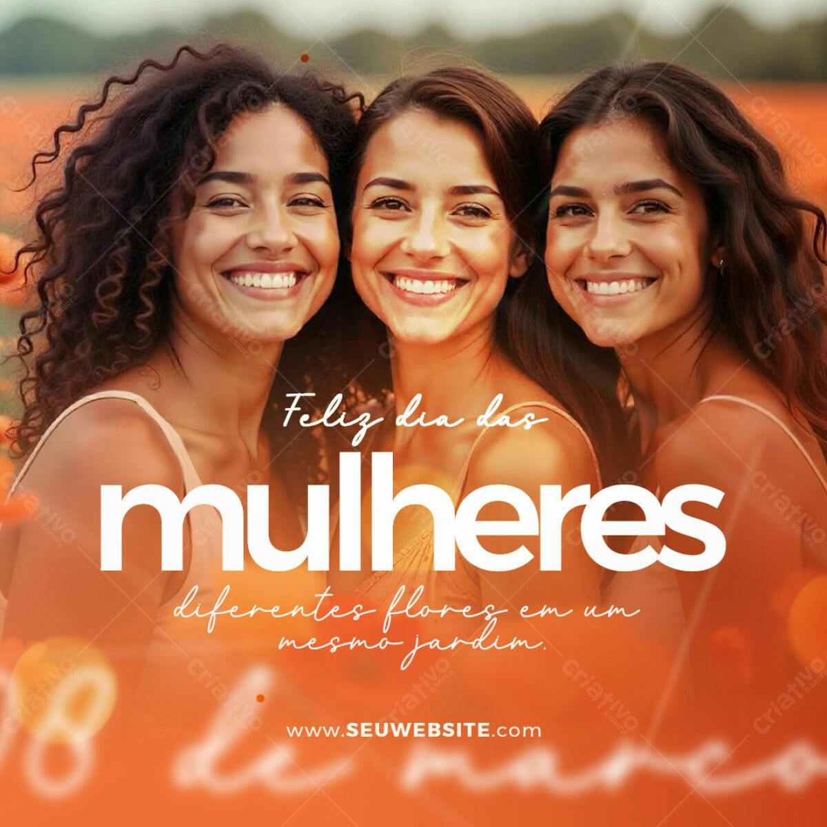 Postagem Dia Internacional da Mulher PSD Editável