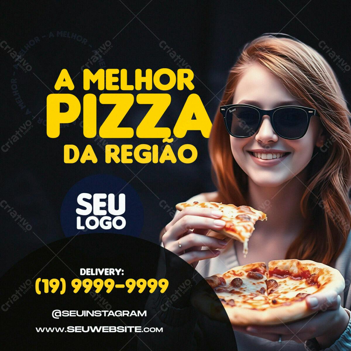 Flyer para Pizzaria PSD Editável