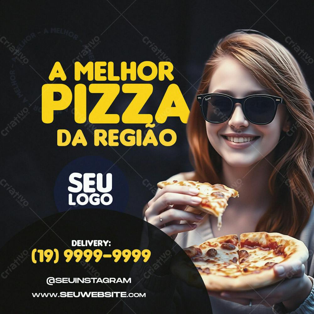 A Melhor Pizza Da Região Flyer De Pizzaria Delivery