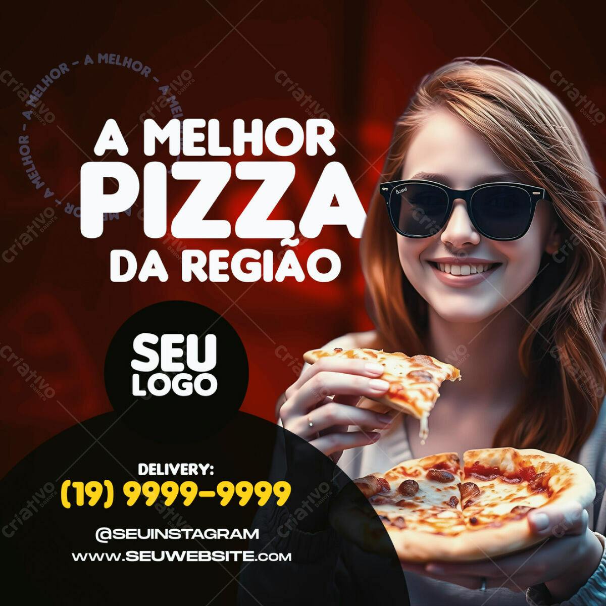 Flyer para Pizzaria PSD Editável