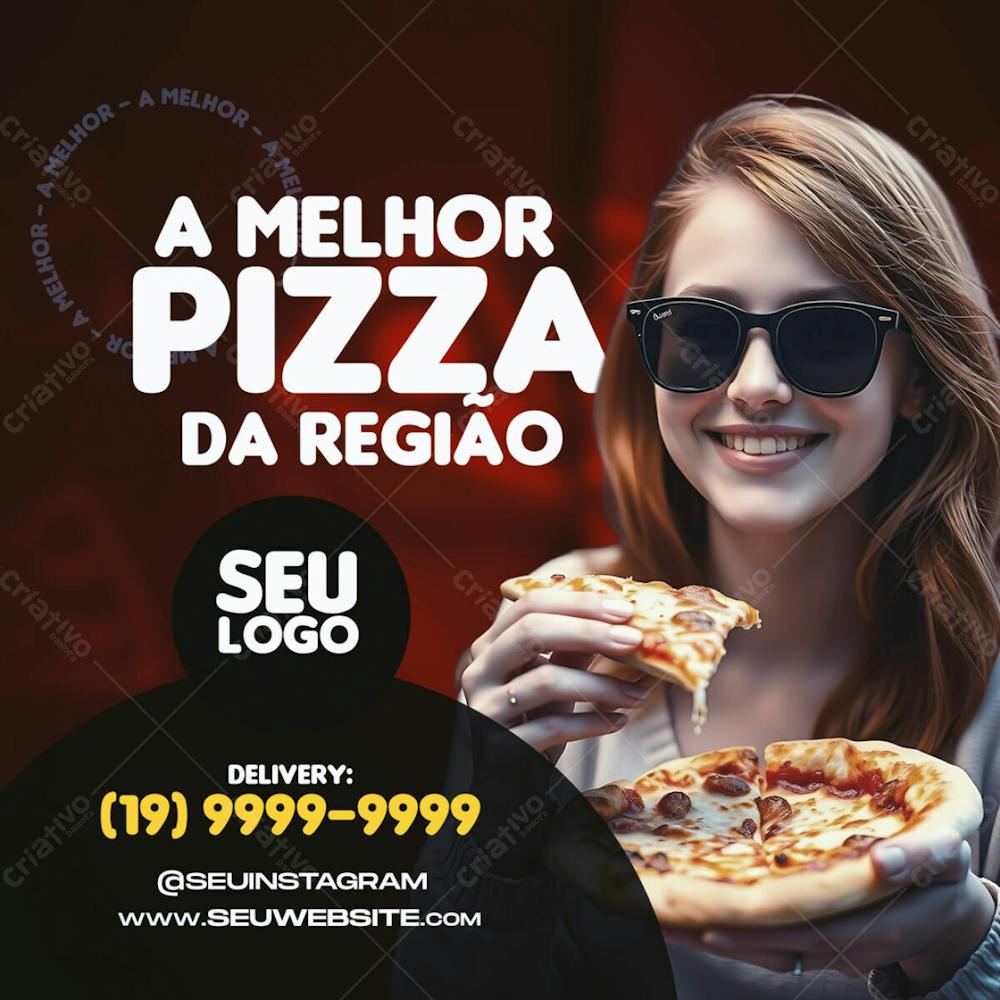 Flyer Vermelho A Melhor Pizza Da Região Flyer De Pizzaria Delivery