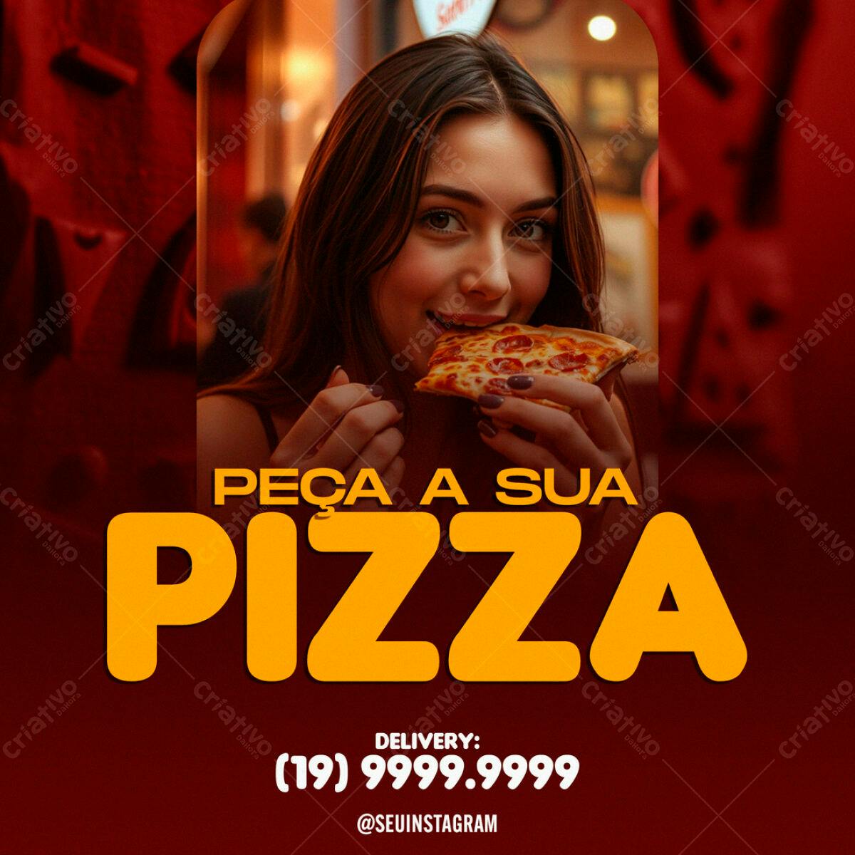 Postagem Instagram Pizza PSD Editável