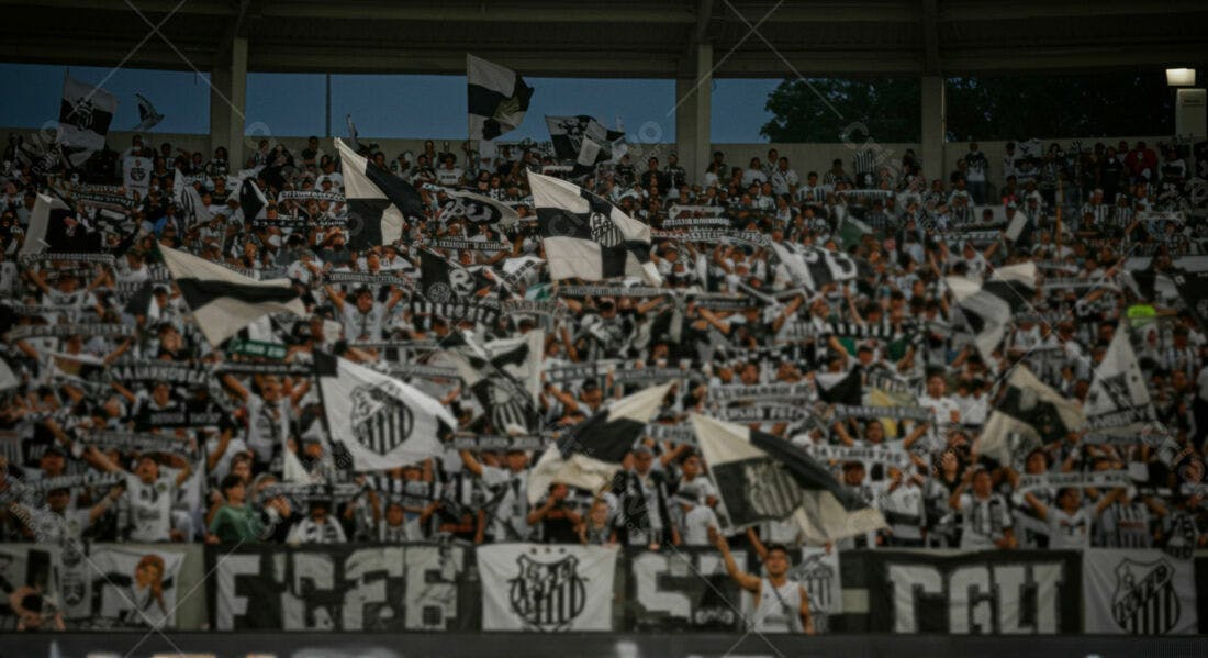 Torcida apaixonada em jogo de futebol