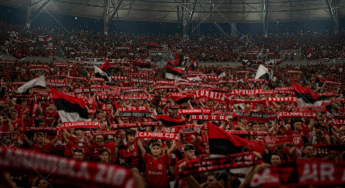 Torcida apaixonada em jogo de futebol