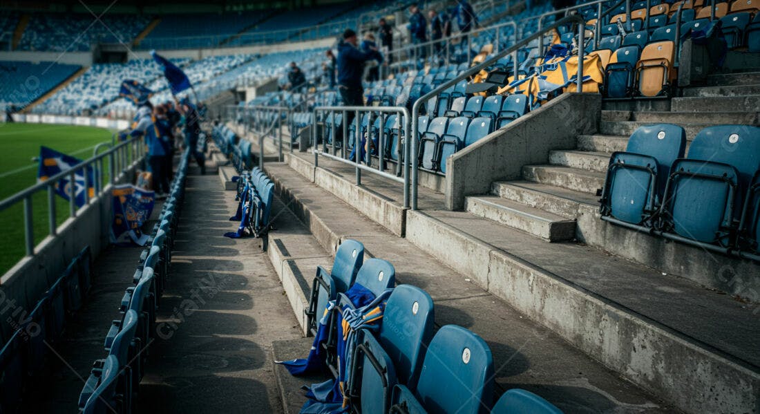 Cadeiras de Estádio Vazias após Jogo