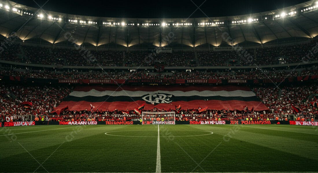 Estádio lotado com torcida Gremista