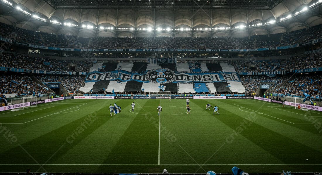 Estádio lotado torcida Grêmio futebol