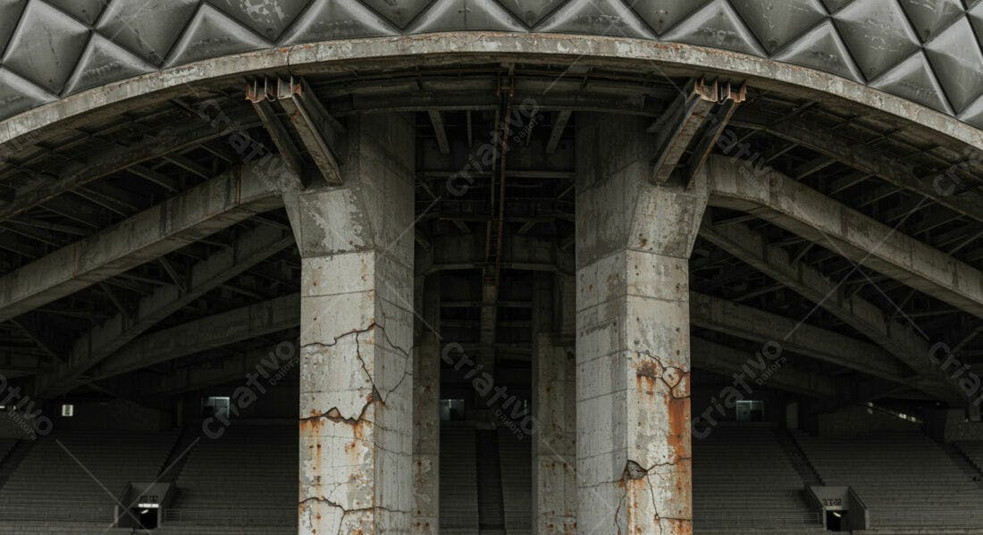 Estrutura de Concreto Abandonada com Fendas