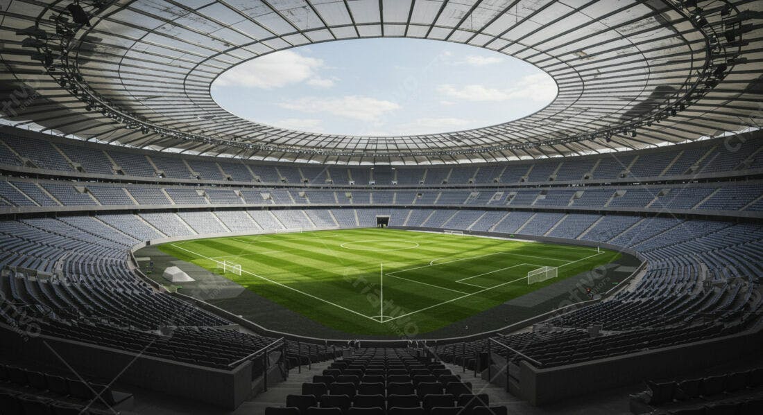 Estádio Vazio Campo de Futebol Verde