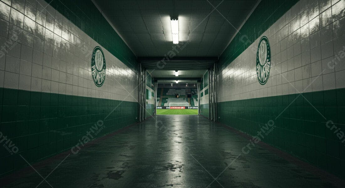 Túnel Palmeiras Estádio Futebol