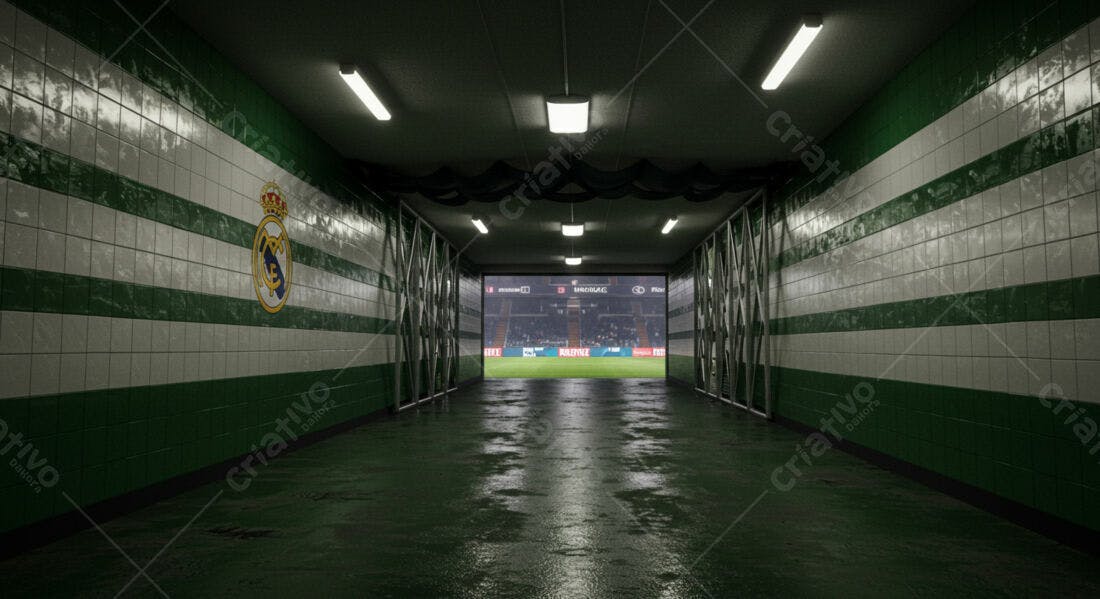 Túnel de acesso ao estádio Real Madrid