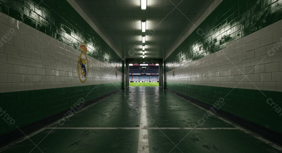 Túnel de Estádio Real Madrid Verde e Branco
