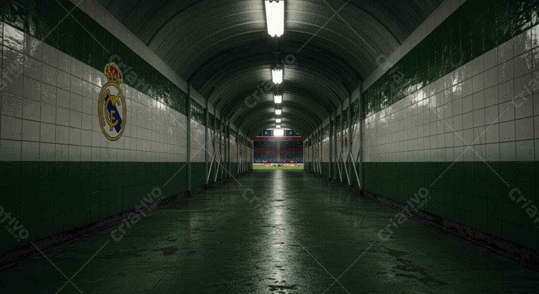 Túnel de acesso ao estádio Real Madrid