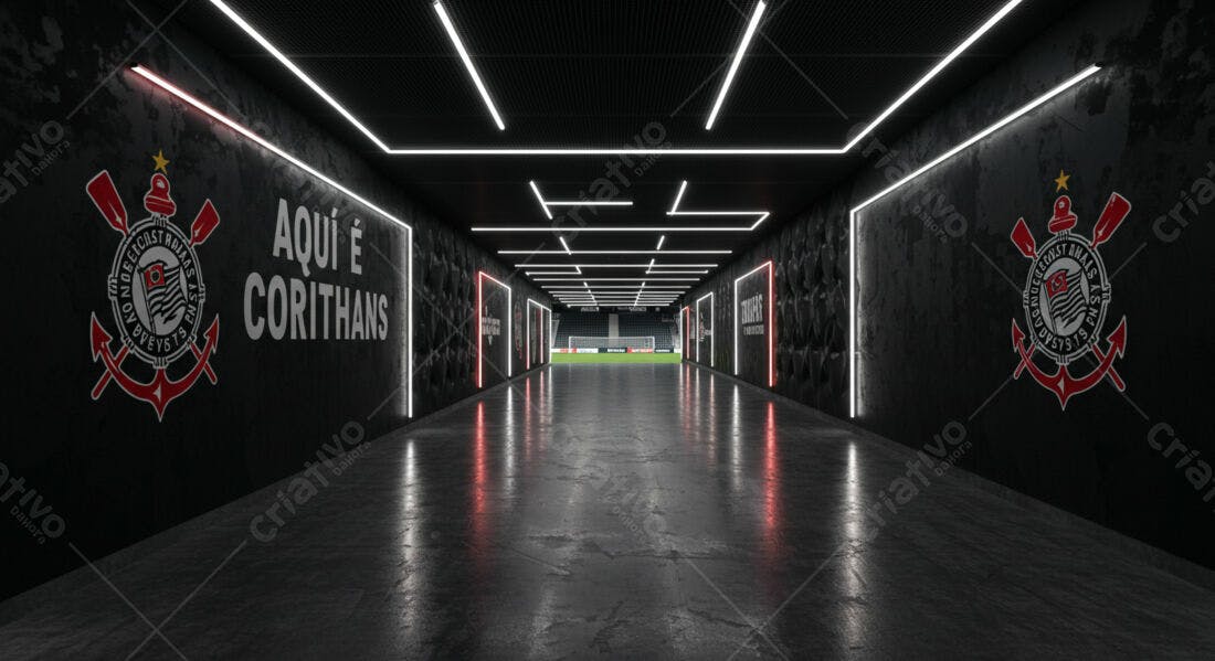 Túnel Corinthians iluminação moderna