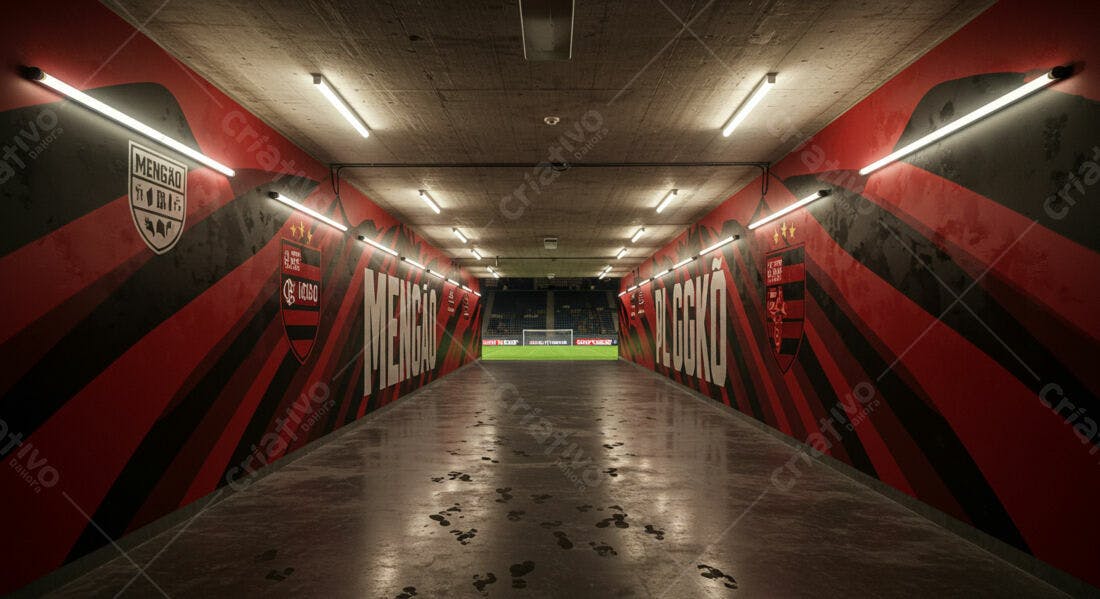 Túnel de acesso ao estádio Flamengo