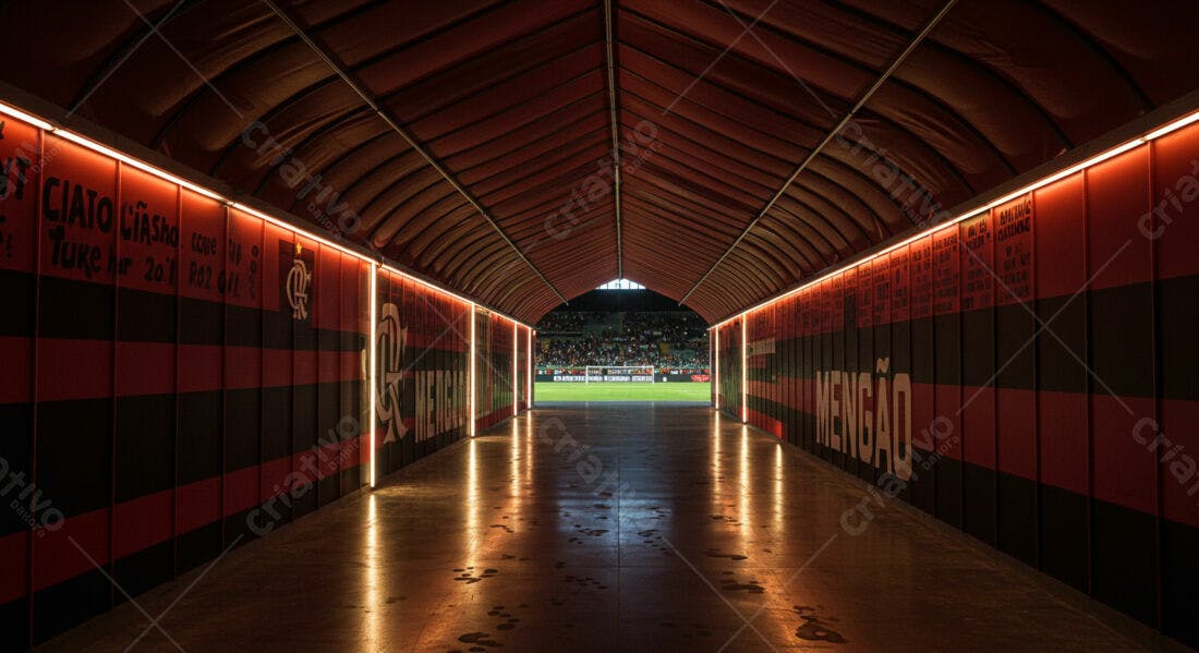 Túnel de acesso ao estádio Flamengo