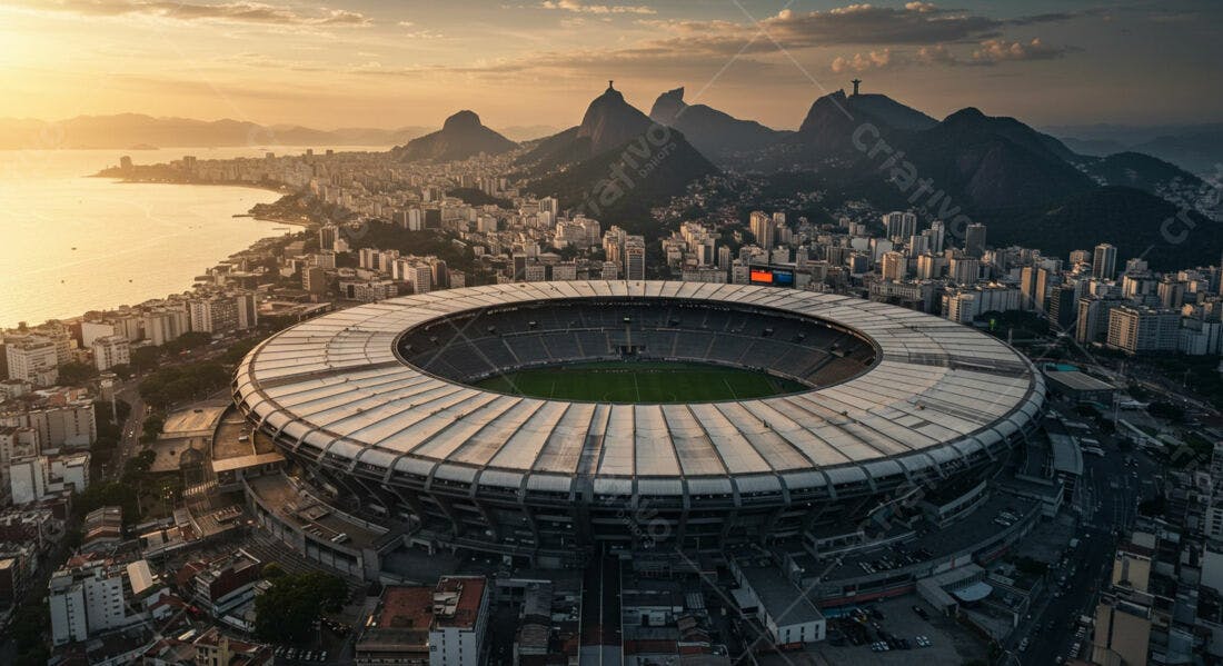Estádio do Maracanã ao Pôr do Sol no Rio