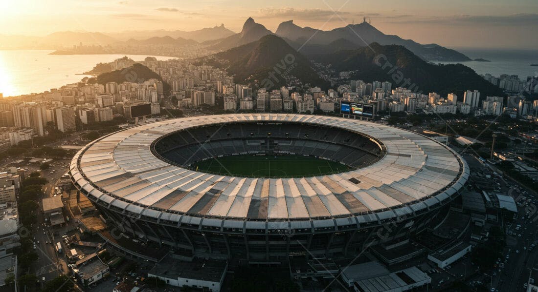 Estádio do Maracanã ao Pôr do Sol no Rio