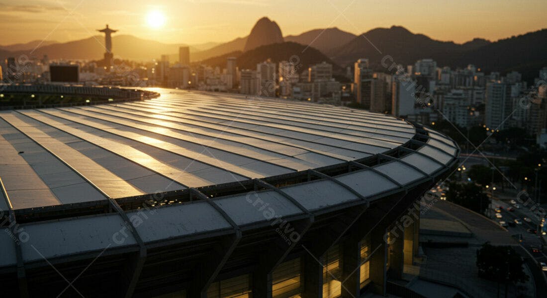 Estádio Rio de Janeiro ao pôr do sol