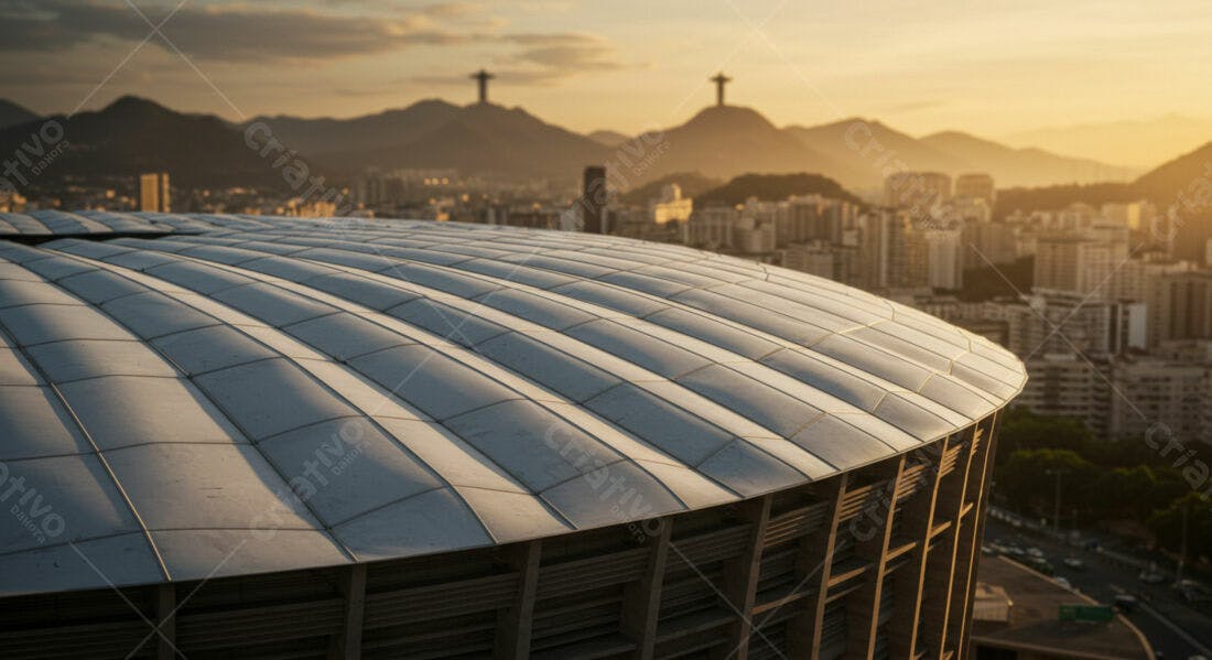 Estádio Rio de Janeiro ao entardecer