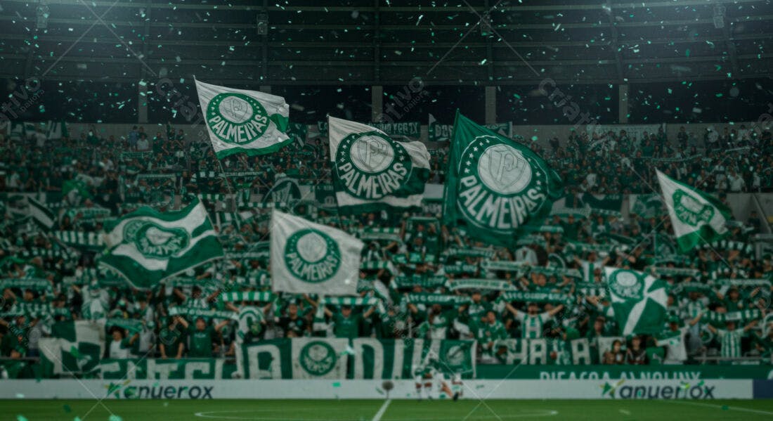 Torcida Palmeiras em jogo noturno