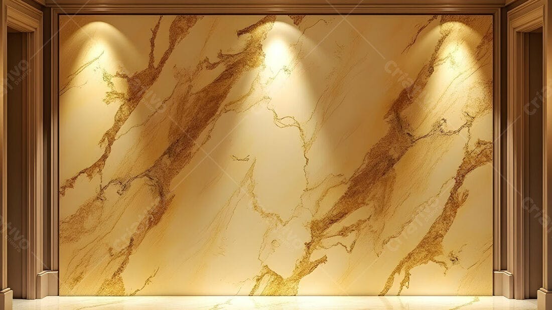 Textura Mármore Bege Dourado para Design de Interiores