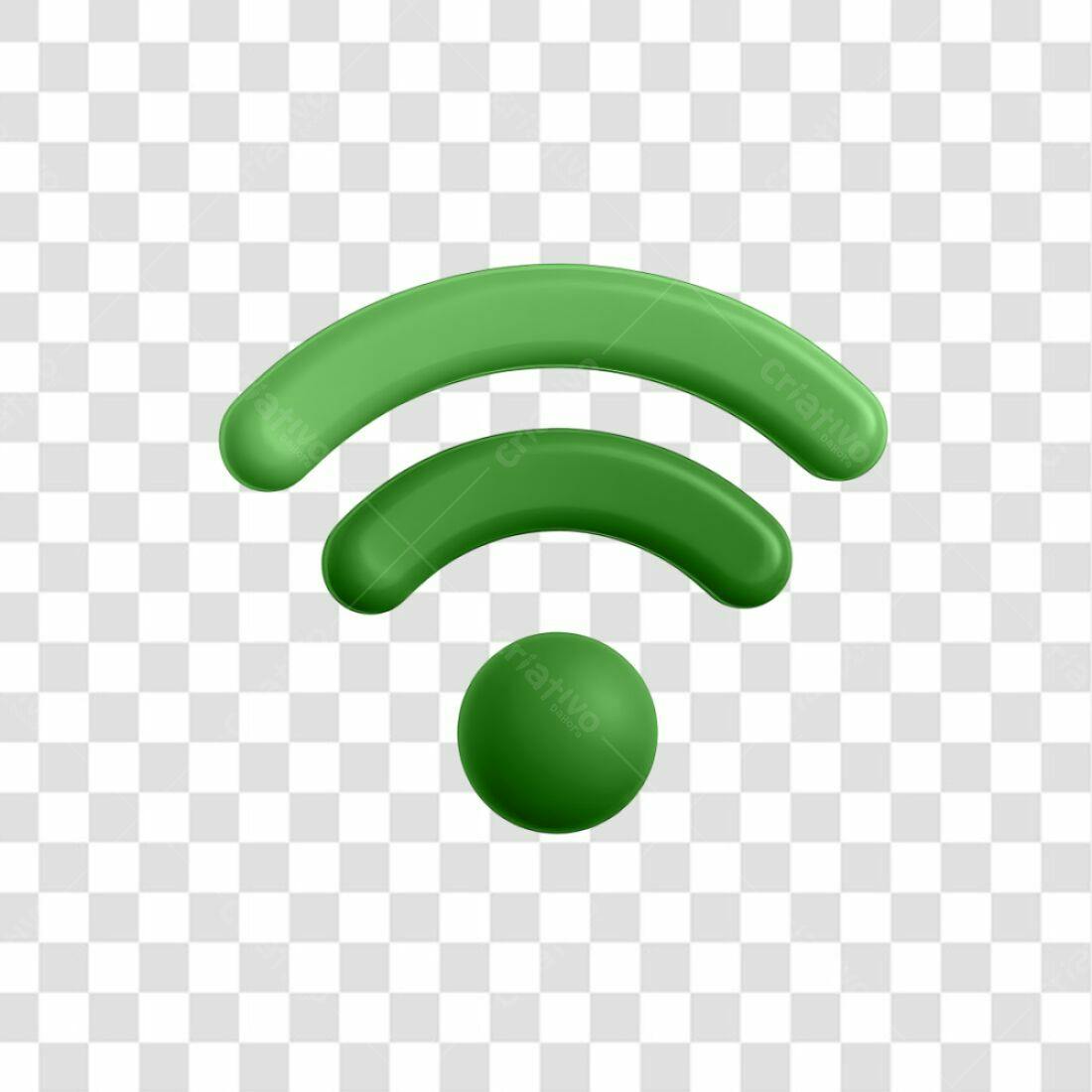 Ícone Wifi Verde PNG com fundo transparente
