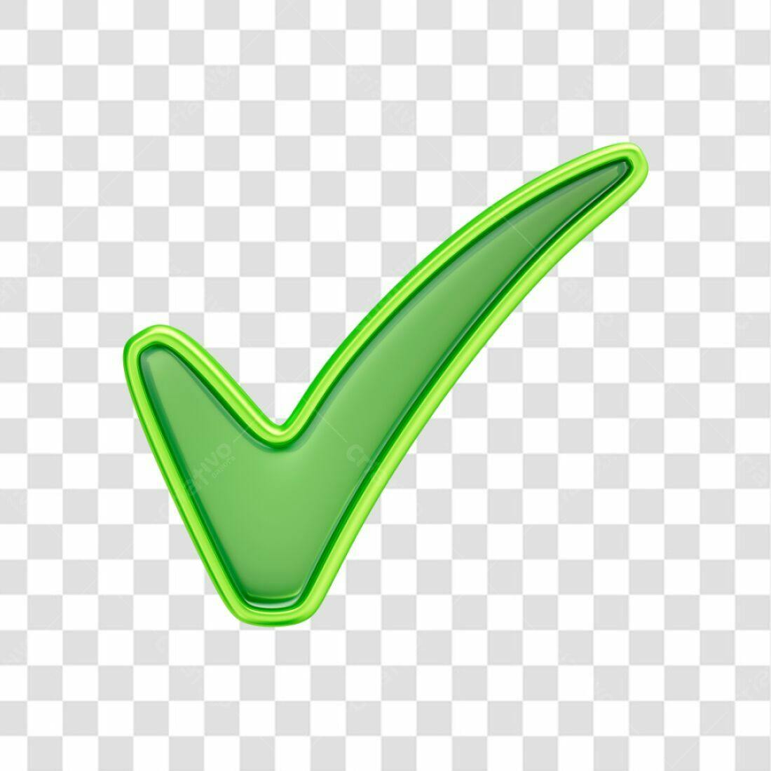 Ícone de Check Verde PNG com fundo transparente