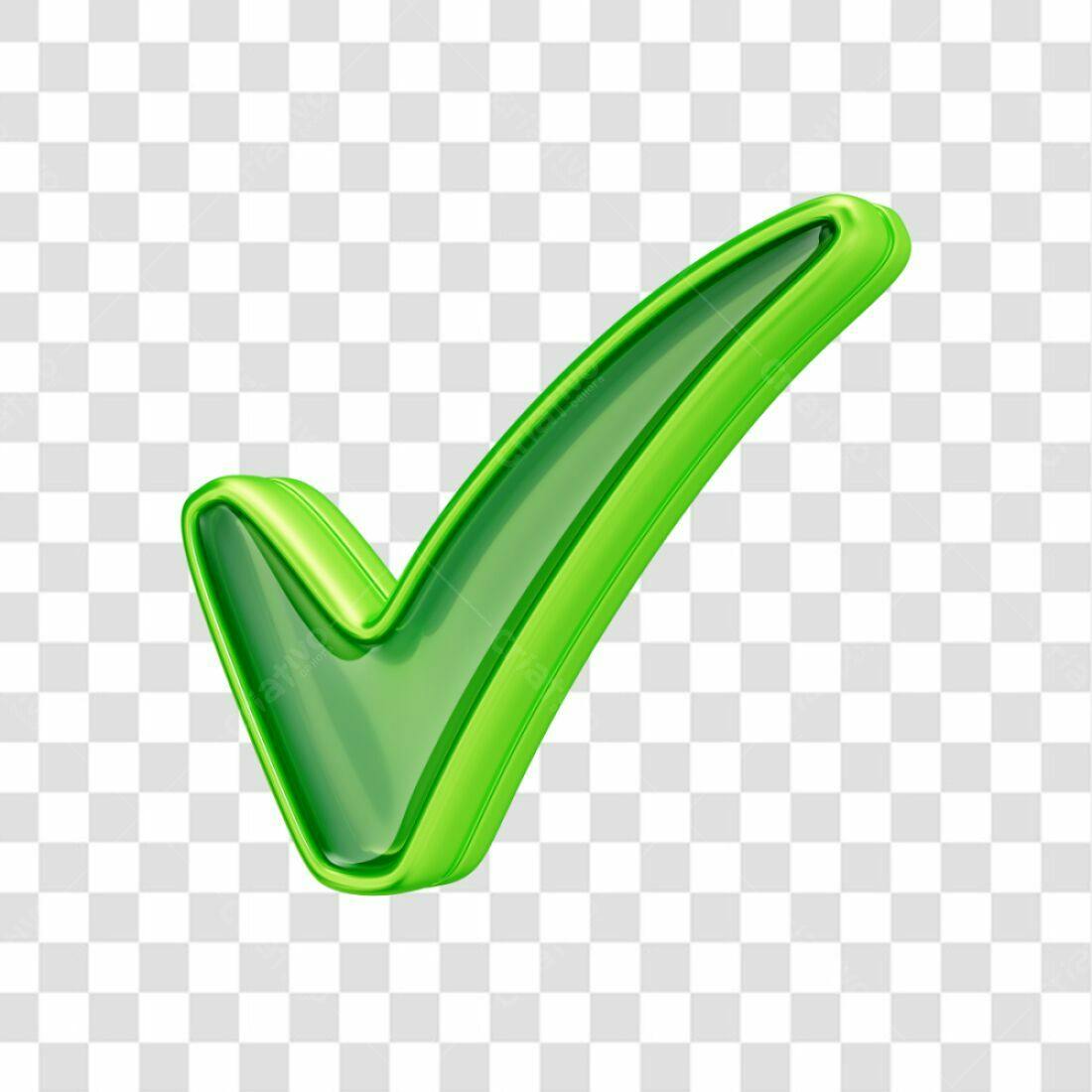 Icone de Check Verde PNG com fundo transparente