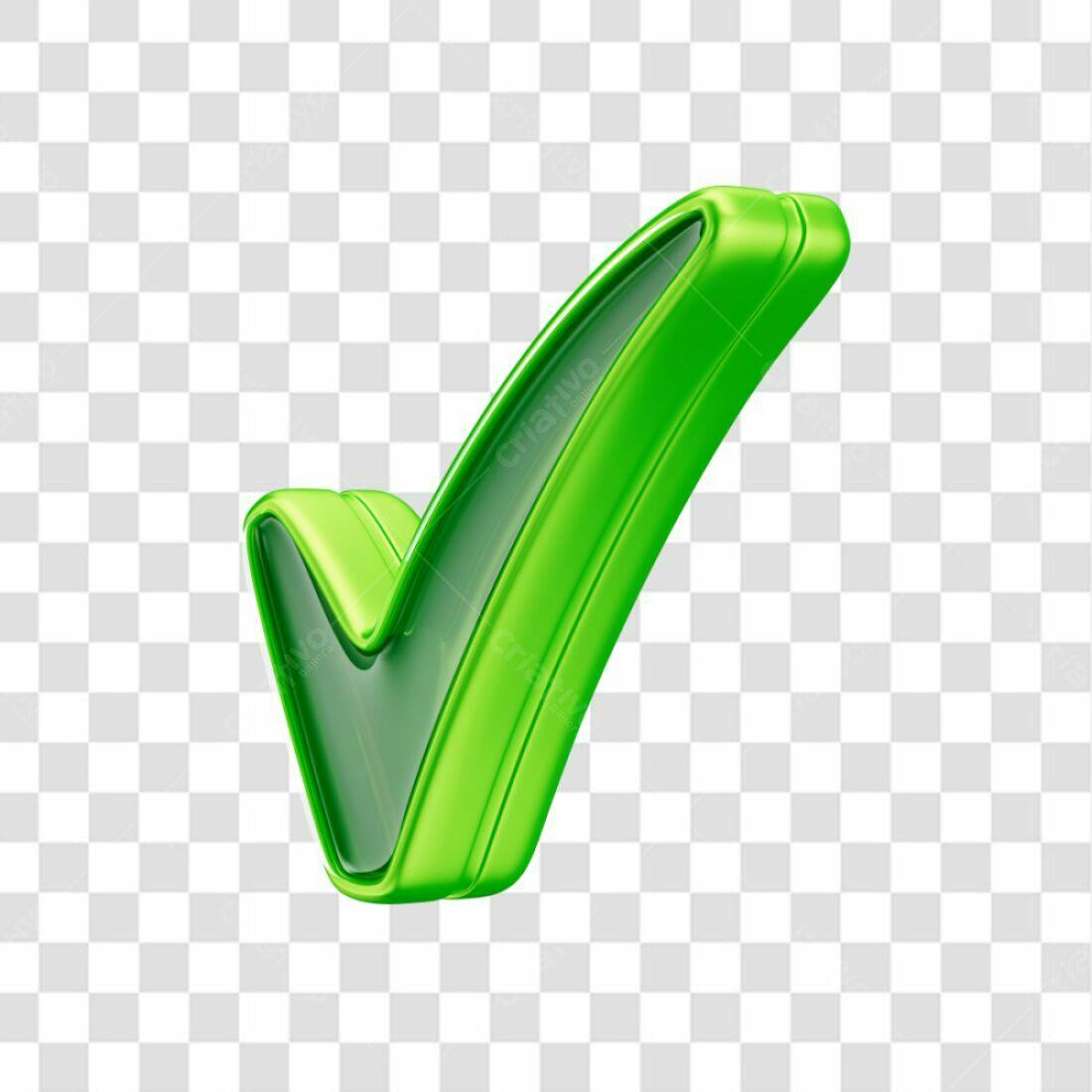 Ícone de Check Verde PNG com fundo transparente