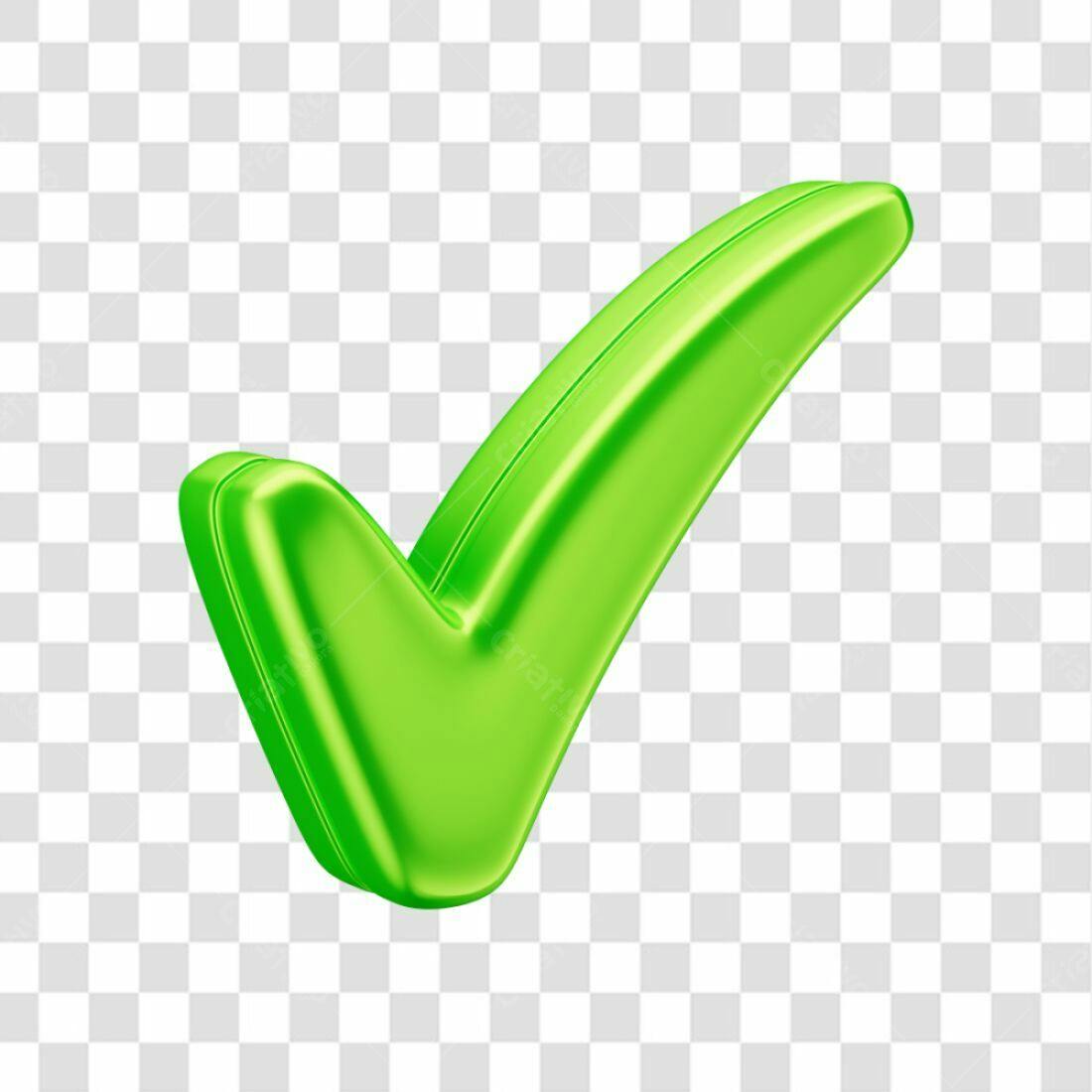 Icone Sim Verde PNG com fundo transparente