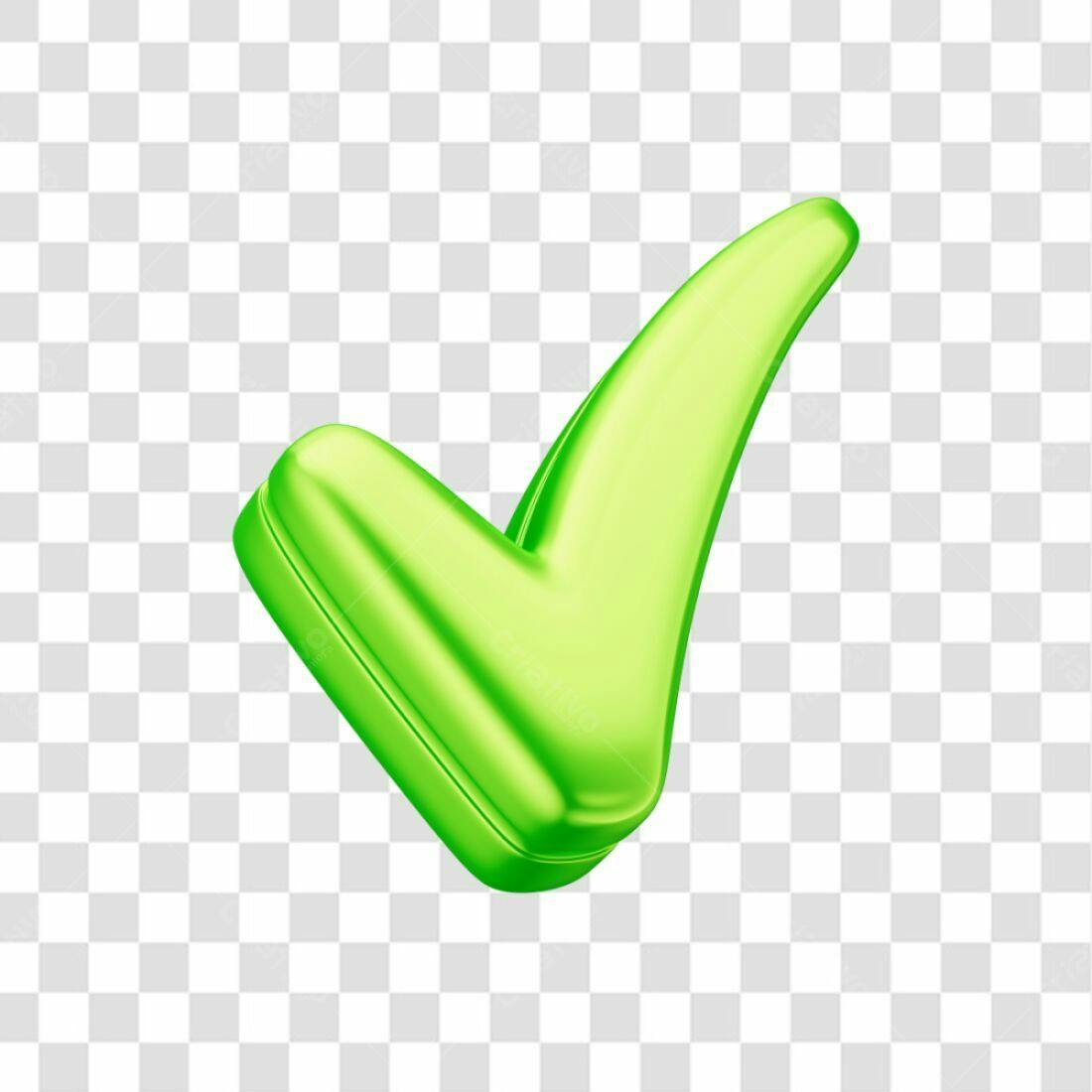 Ícone de Check Verde PNG com fundo transparente