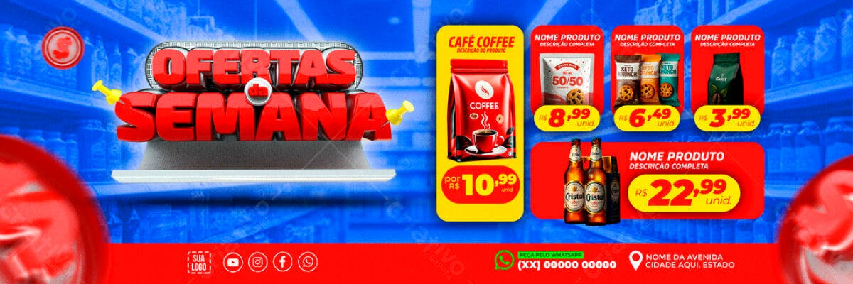 Banner Ofertas da Semana PSD Editável