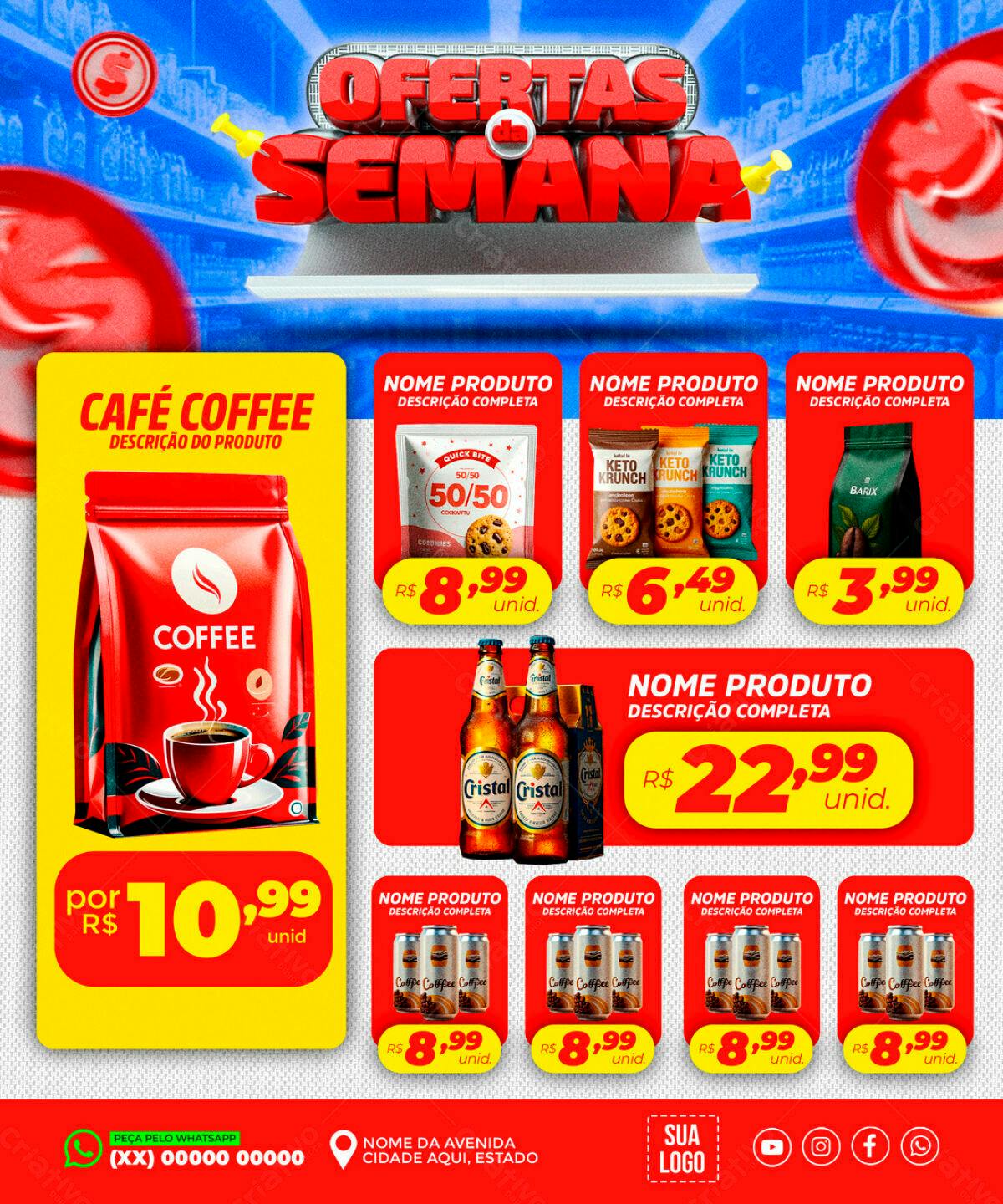 Flyer Ofertas da Semana PSD Editável
