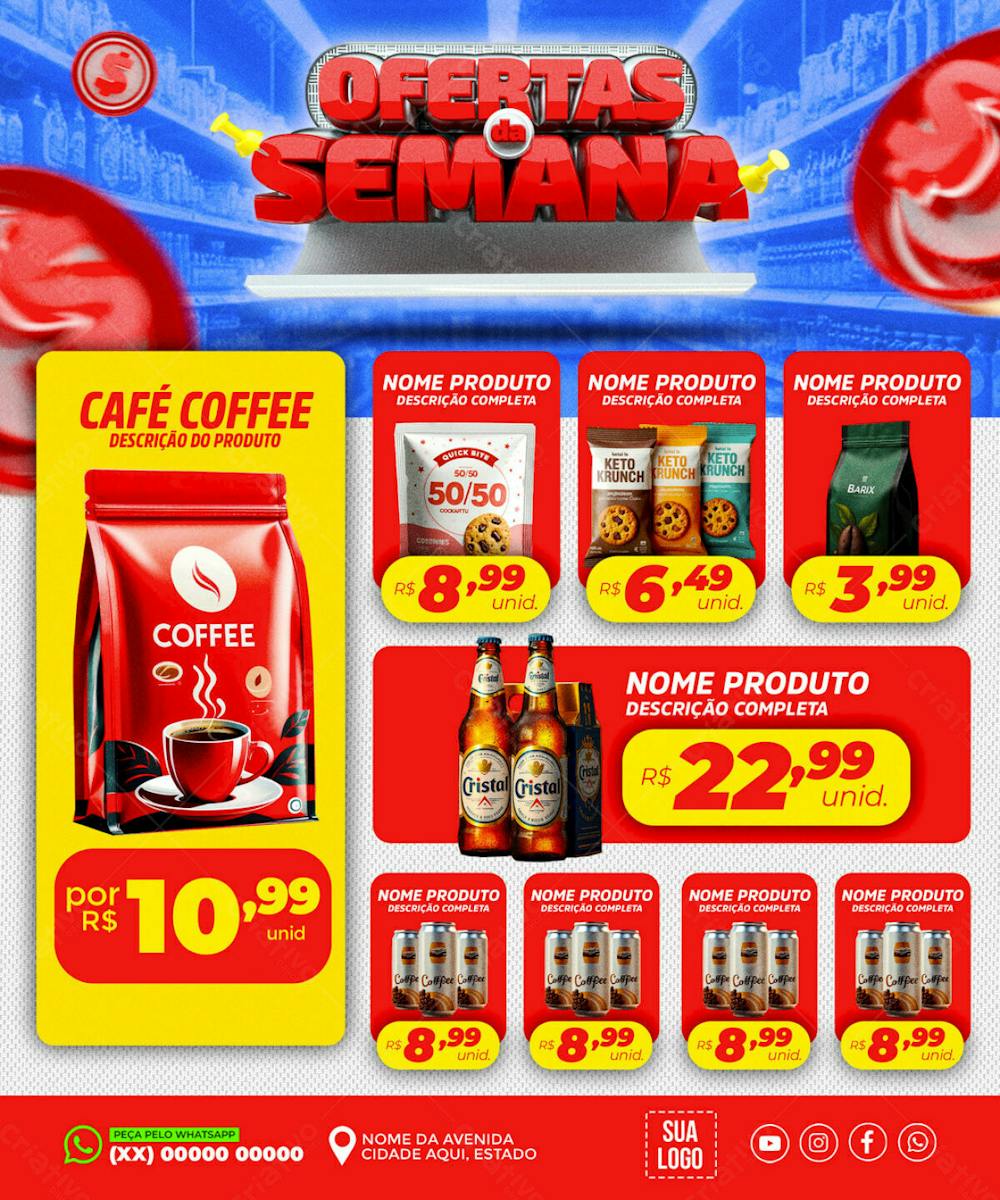 BANNER OFERTAS DA SEMANA SUPERMERCADO REDES SOCIAIS