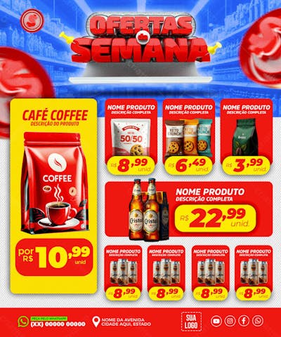 BANNER OFERTAS DA SEMANA SUPERMERCADO REDES SOCIAIS