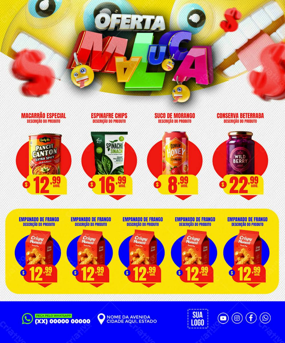 ENCARTE OFERTAS DA SEMANA SUPERMERCADO REDES SOCIAIS