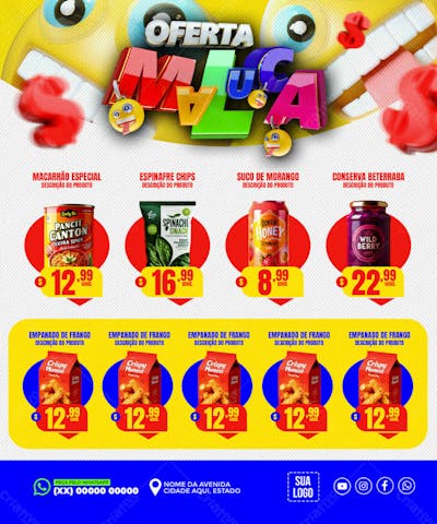 ENCARTE OFERTAS DA SEMANA SUPERMERCADO REDES SOCIAIS