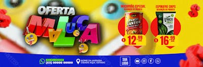 BANNER OFERTA MALUCA SUPERMERCADO REDES SOCIAIS