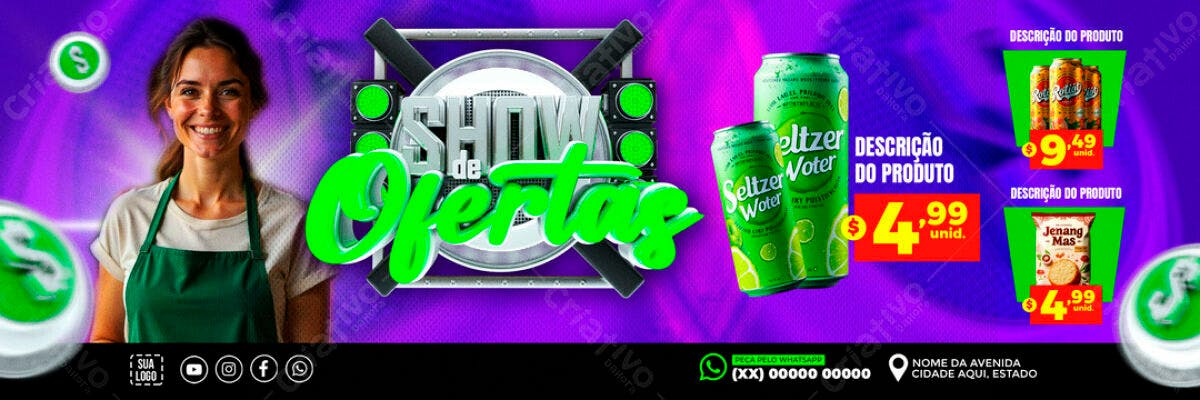 Banner Show de Ofertas PSD Editável