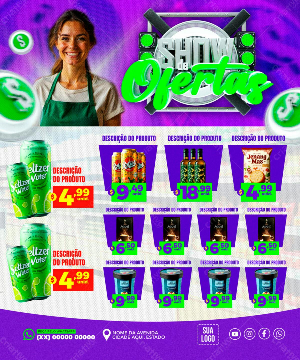 Flyer Show de Ofertas PSD Editável